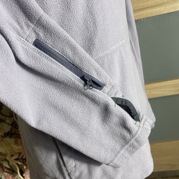 The North Face Sweater Womens Medium Purple Fleece Quarter Zip Pullover Hiking - Picture 6 of 10